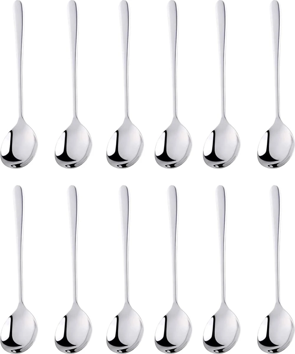 House Of Husk® Koffielepel Set - Theelepel - Koffielepeltjes - Espresso Lepeltjes - RVS - 12cm - 12 Stuks - Zilver 3 House Of Husk® Koffielepel Set - Theelepel - Koffielepeltjes - Espresso Lepeltjes - RVS - 12cm - 12 Stuks - Zilver