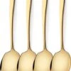 House Of Husk® Opscheplepel Set - Goud - Serveerlepel - Groetelepel - Aardappellepel - 21cm - RVS - 4 Stuks