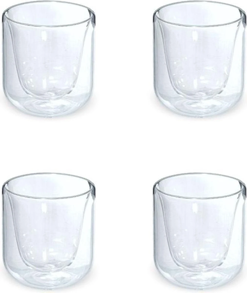 Orange85 Dubbelwandige Koffieglazen - 200 Ml - 4 Stuks - Koffie - Thee - Glas 4 Orange85 Dubbelwandige Koffieglazen - 200 Ml - 4 Stuks - Koffie - Thee - Glas - Afbeelding 2