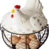 Eiermand Draadstaal Kip Wit Eierrek Eierhouder Eieren Bewaren Metaal Fruitschaal -Bestek Verkoop 1014x1200 1