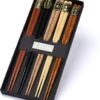 Merkloos Chopsticks - 5 Paar - Beukenhout - Sushi Giftset -Bestek Verkoop 1035x1200 1