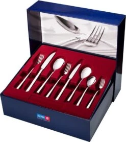 Sola Bestekset Montreux - Modern - 12 Persoons - 100 Delig - Zilverwit Edelstaal 18/10 - RVS - Zilver -Bestek Verkoop 1068x1200