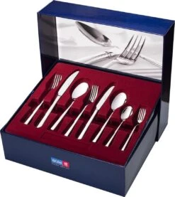 Sola Bestekset Luxor - Modern - 12 Persoons - 100 Delig - Zilverwit Edelstaal 18/10 - RVS - Zilver -Bestek Verkoop 1070x1200 3