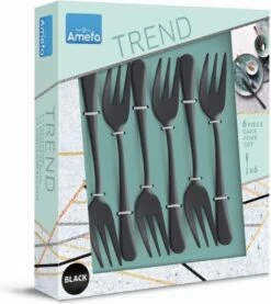 Amefa Taartvorkjes - 6 Stuks - Zwart -Bestek Verkoop 1071x1200 1