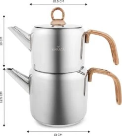 Karaca Mira Mini Theepot Set Turkse Theepotten, Geschikt Voor Alle Warmte Bronnen- Theepot: 0,7 L Waterkoker: 1,4 L Roestvrij Staal Theemaker, Theepot, Caydanlik, Demlik, Theeketel 7 Karaca Mira Mini Theepot Set Turkse Theepotten, Geschikt Voor Alle Warmte Bronnen- Theepot: 0,7 L Waterkoker: 1,4 L Roestvrij Staal Theemaker, Theepot, Caydanlik, Demlik, Theeketel -Bestek Verkoop 1078x1200