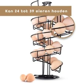Eiermand – Eierrek – Eierhouder – Eieren – 360° - Zwart - Pasen - 39 Eieren - BAULK® -Bestek Verkoop 1094x1200