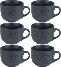 Cosy&Trendy Soepkom 'Soup' Met Een Oor - 51 Cl - Antraciet - Set-6 5 Cosy&Trendy Soepkom 'Soup' Met Een Oor - 51 Cl - Antraciet - Set-6 -Bestek Verkoop 1097x1200 1