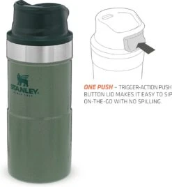 Stanley Trigger-Action Travel Mug 0.35L - Thermosfles - Hammertone Green -Bestek Verkoop 1106x1200