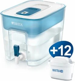 BRITA - Waterfilterkan - Flow Cool - Blauw - 8,2L + 12 Pack MAXTRA+ Waterfilterpatronen - Voordeelverpakking -Bestek Verkoop 1111x1200