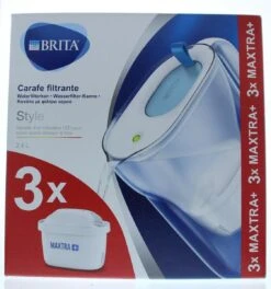 BRITA - Waterfilterkan Style Cool - Blauw - 2,4L + 3 MAXTRA+ Waterfilterpatronen 33 BRITA - Waterfilterkan Style Cool - Blauw - 2,4L + 3 MAXTRA+ Waterfilterpatronen -Bestek Verkoop 1123x1200