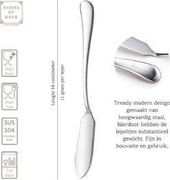 House Of Husk Botermesjes Set - Zilver - RVS - Botermes - Smeermessen - Tapas Mesjes - 6 Stuks 7 House Of Husk Botermesjes Set - Zilver - RVS - Botermes - Smeermessen - Tapas Mesjes - 6 Stuks -Bestek Verkoop 1135x1200