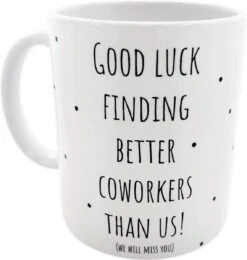 Merkloos Afscheidsmok | Afscheid Collega | Koffiemok | Mok 300 Ml | Mok | Keramische Mok -Bestek Verkoop 1141x1200