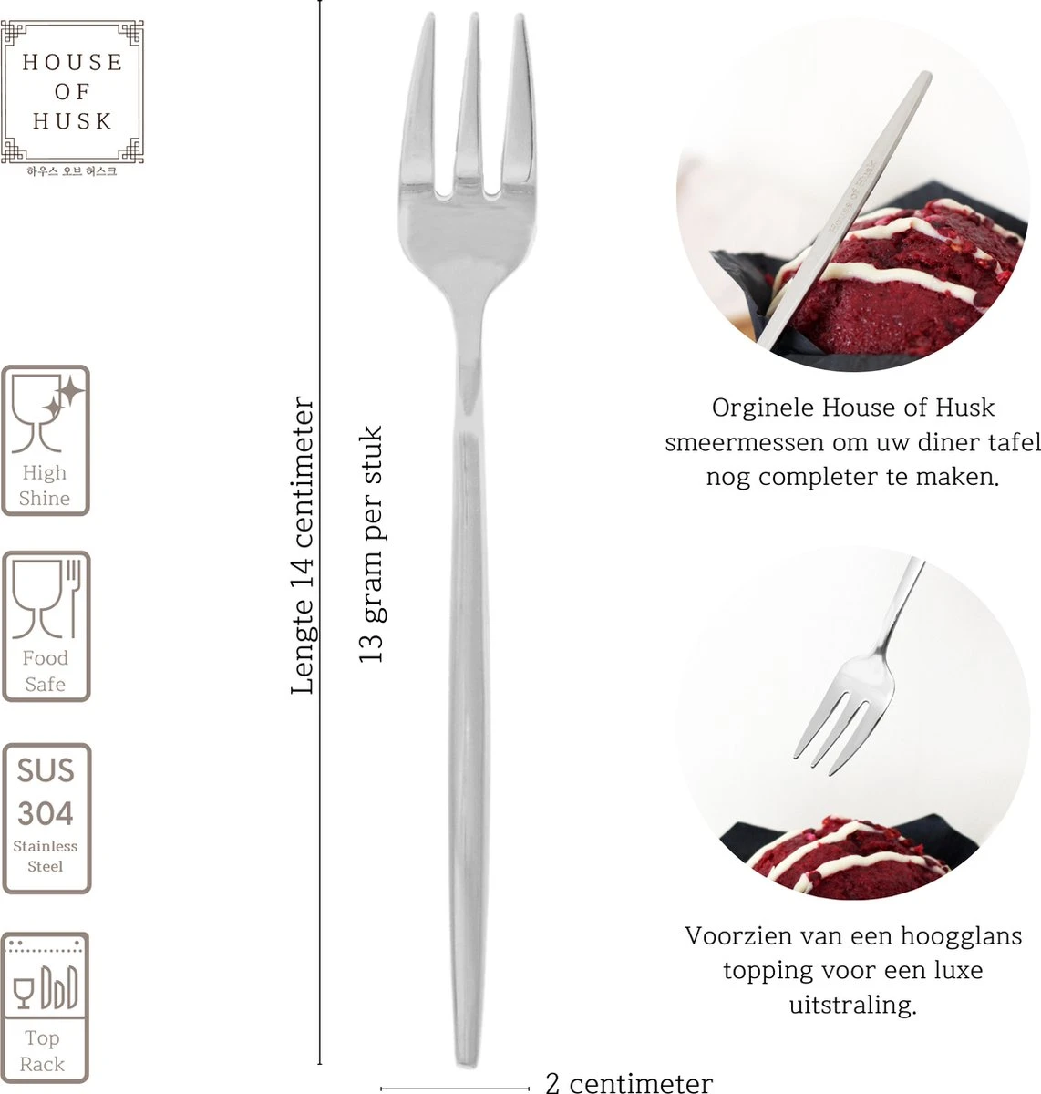 House Of Husk® Zilveren Gebaksvorkjes - Dessertvorken - Taartvorkjes - Cocktailvorken - Klein Vorkjes - 12 Stuks - RVS - 14cm 4 House Of Husk® Zilveren Gebaksvorkjes - Dessertvorken - Taartvorkjes - Cocktailvorken - Klein Vorkjes - 12 Stuks - RVS - 14cm - Afbeelding 2