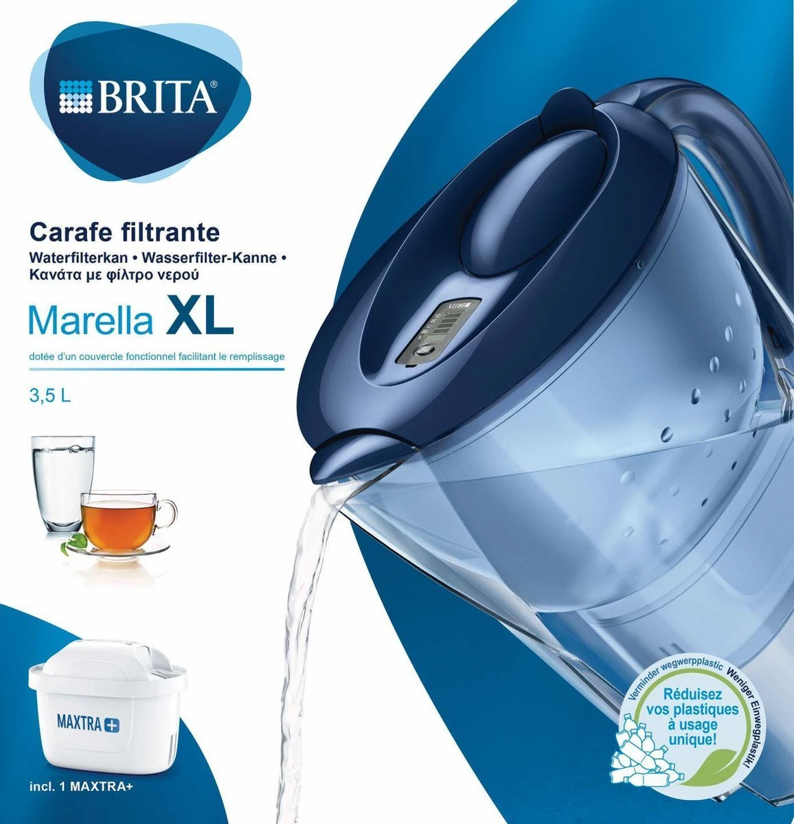 BRITA - Waterfilterkan Marella XL - Blauw - 3,5L 19 BRITA - Waterfilterkan Marella XL - Blauw - 3,5L - Afbeelding 17