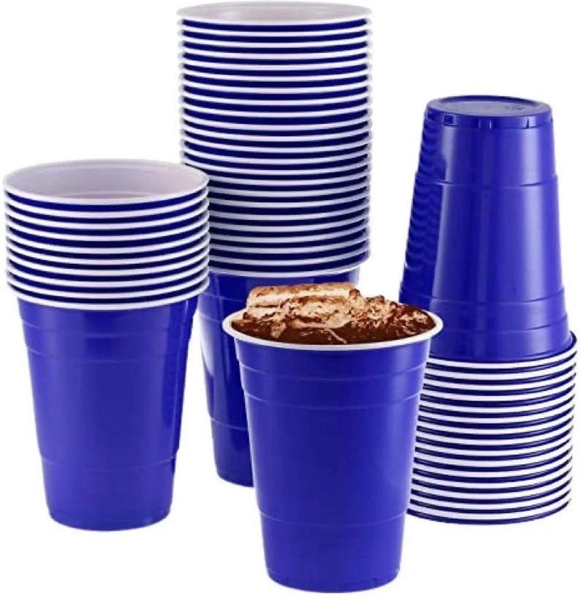 Merkloos Blue Cups - 50stuk(s) - 475ml - Party Cups - Beerpong - Drankspel - Beerpong Bekers - Plastic Bekers 3 Merkloos Blue Cups - 50stuk(s) - 475ml - Party Cups - Beerpong - Drankspel - Beerpong Bekers - Plastic Bekers