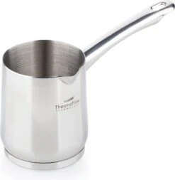 Rosmarino Pour & Cook - Koffiepot - Melkkannetje - Cezve - 300ml - 100% PFAS & PFOA Vrij - Roestvrij Staal 18/10 - ThermoFlow Technology - Cooltouch Handgreep - Geschikt Voor Alle Warmtebronnen & Vaatwasser -Bestek Verkoop 1171x1200