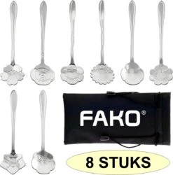 Fako Bijoux® - Bloemen Lepels Set - Theelepel / Koffielepel - 12cm - Zilver - 8 Stuks -Bestek Verkoop 1187x1200 4