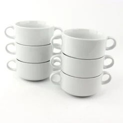 Orange85 Soepkommen - Met Oor - Set Van 6 - Wit - Rond - Met Houder -Bestek Verkoop 1198x1200 15