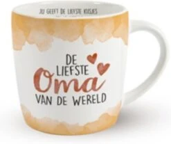 Enjoy Mok - De Liefste Oma Van De Wereld - Met Binnen Tekst - Koffie Mok - Beker - Moederdag - Liefde - Verjaardagscadeau
