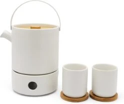 Bredemeijer - Theeset Umea Theepot 1.2L Met Theelichtwarmer - Mat Wit -Bestek Verkoop 1200x1012 1