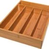 Merkloos Bamboehouten Bestekbak - 5 Compartimenten - 25 X 35 X 6 Cm. - Organizer - 5 Vaks -Bestek Verkoop 1200x1018 1