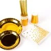 Festivz Wegwerp Servies Set - Gold - Verjaardag - Bruiloft - Feest - Borden Bekers Feestartikelen - Goud Feest -Bestek Verkoop 1200x1020