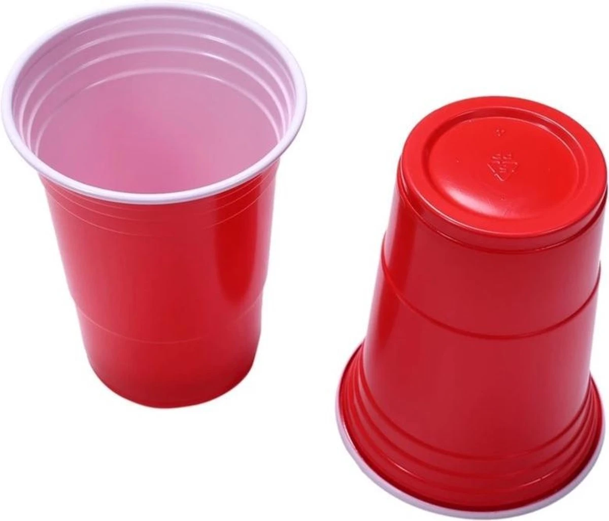 Merkloos Red Cups-50 Stuks-Party Cups-Americancups-Beerpong Bekers-Bierpong-Rood-Bierspel-Drankspel 3 Merkloos Red Cups-50 Stuks-Party Cups-Americancups-Beerpong Bekers-Bierpong-Rood-Bierspel-Drankspel