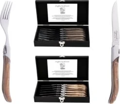 Laguiole Style De Vie Vorken Luxury Line - 6-delig - Olijfhout -Bestek Verkoop 1200x1040 3