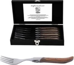 Laguiole Style De Vie Vorken Luxury Line - 6-delig - Olijfhout -Bestek Verkoop 1200x1052 1