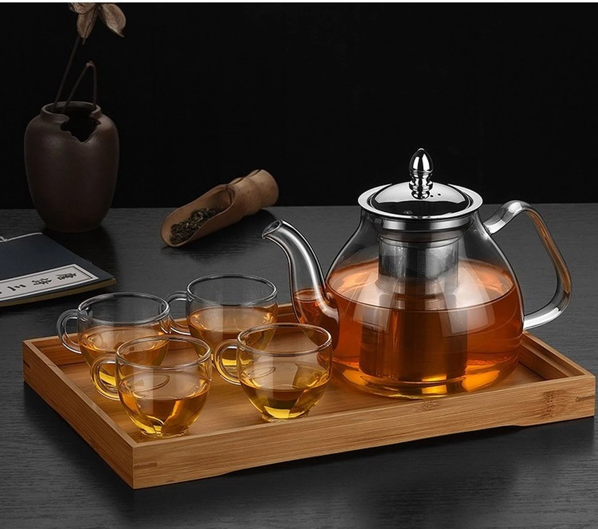 SensaHome - Infuser Theekan/Theepot - Transparant - Glas 20 SensaHome - Infuser Theekan/Theepot - Transparant - Glas - Afbeelding 18