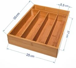 Merkloos Bamboehouten Bestekbak - 5 Compartimenten - 25 X 35 X 6 Cm. - Organizer - 5 Vaks 11 Merkloos Bamboehouten Bestekbak - 5 Compartimenten - 25 X 35 X 6 Cm. - Organizer - 5 Vaks -Bestek Verkoop 1200x1068 1