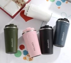 Koffiebeker To Go - RVS Thermosbeker - Drinkfles - Herbruikbare Koffiebeker - 500 Ml - Wit -Bestek Verkoop 1200x1070