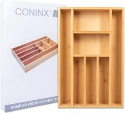 Coninx Bestekbak Bamboe 31CM Breed - Besteklade - Opbergbak - Duurzaam - Voor Laden Vanaf 47cm Diep -Bestek Verkoop 1200x1079 3