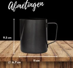 Merkloos Pazzo Goods - Melkkan - Melkkannetje Opschuim - Zwart - 350 Ml - Premium Kwaliteit - RVS - -Bestek Verkoop 1200x1116 3