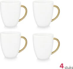 Vtwonen Serviesset - Wit-Goud - Porselein - 24-delig -Bestek Verkoop 1200x1121 5