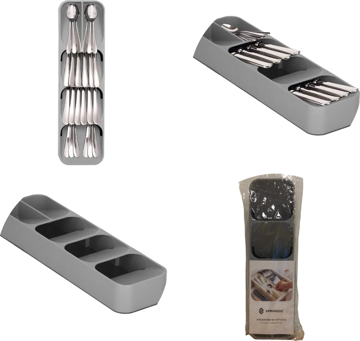 Springos Multifunctionele Bestekbak | Besteklade | Bestek Organizer | Kunststof | 39 X 11 X 5.5 CM 4 Springos Multifunctionele Bestekbak | Besteklade | Bestek Organizer | Kunststof | 39 X 11 X 5.5 CM - Afbeelding 2