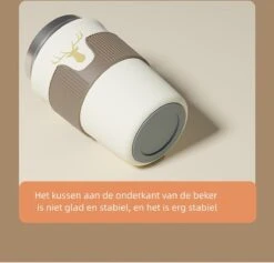 Floraweg Cup - Drinkbeker To GO- Lekvrij Dubbelwandig ,RVS 316, Thermosbeker Koffiebeker- Koffie En Thee - 400ml Waarschuw En Koud Drankje- Grijs -Bestek Verkoop 1200x1152 1