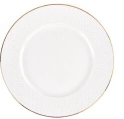 LeRijn® Serviesset Deventer 6 Persoons - 18 Delig - Licht Crème Wit Met Gouden Rand En Motief - Dinerborden - Soepborden - Dessertborden - Borden Servies - Bordenset -Bestek Verkoop 1200x1153
