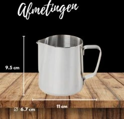 Merkloos Pazzo Goods - Melkkan - Melkkannetje Opschuim - Zilver - 350 Ml - Premium Kwaliteit - RVS - -Bestek Verkoop 1200x1153 3