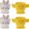 Merkloos 4x Witte Paashaas En Gele Kuiken Eierdopjes 7 Cm - Paasdecoratie/Paasontbijt -Bestek Verkoop 1200x1155 2