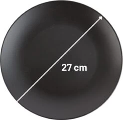 Orange85 Bordenset - Dinerbord - Borden - Plat - Set Van 6 - Mat Zwart - Diameter 27cm - Aardewerk - Servies -Bestek Verkoop 1200x1170 2