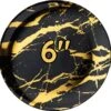 50 Marble Design Herbruikbare Feest Borden 6" - Goud En Zwart Premium Borden - Verjaardag, Feesten, Bbq Enz - Wegwerp Ronde Borden -Bestek Verkoop 1200x1174 6