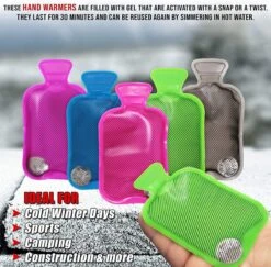 BRAMBLE 5 Mini Handwarmer Kruiken - Herbruikbare Warmwaterkruiken - Knijp Of Draai Voor Directe Warmte - Perfecte Maat Voor Handschoenen En Zakken - Reizen, Sport, Camping, Wandelen -Bestek Verkoop 1200x1179
