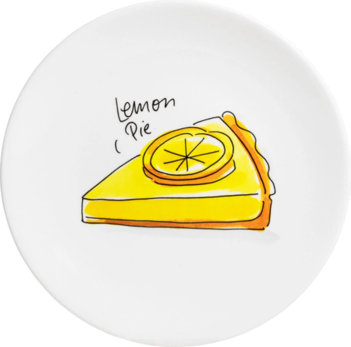 Blond Amsterdam, Even Bijkletsen: Bord Lemon Pie, 18cm 3 Blond Amsterdam, Even Bijkletsen: Bord Lemon Pie, 18cm