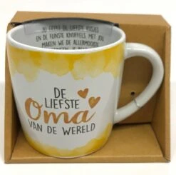 Enjoy Mok - De Liefste Oma Van De Wereld - Met Binnen Tekst - Koffie Mok - Beker - Moederdag - Liefde - Verjaardagscadeau -Bestek Verkoop 1200x1189