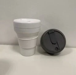 Koffiebeker - Reisbeker - Siliconen Beker - Opvouwbaar - Zwart - Drinkbeker - To Go -Bestek Verkoop 1200x1194 4