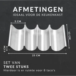 Keufens Taco Houder - Set Van 2 - Tacohouder - Tortilla Houder - Taco Standaard - Taco Houder Ovenbestendig - Taco Houders - Wrap Houder 8 Keufens Taco Houder - Set Van 2 - Tacohouder - Tortilla Houder - Taco Standaard - Taco Houder Ovenbestendig - Taco Houders - Wrap Houder -Bestek Verkoop 1200x1196 13