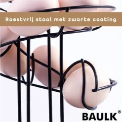 Eiermand – Eierrek – Eierhouder – Eieren – 360° - Zwart - Pasen - 39 Eieren - BAULK® -Bestek Verkoop 1200x1197 21