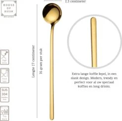 House Of Husk® Lange Theelepels Set - Latte Macchiato Lepels - Koffielepels - Theelepeltjes - RVS - 17cm - 6 Stuks - Goud 8 House Of Husk® Lange Theelepels Set - Latte Macchiato Lepels - Koffielepels - Theelepeltjes - RVS - 17cm - 6 Stuks - Goud -Bestek Verkoop 1200x1197 23
