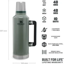 Stanley The Legendary Classic Bottle 1,00L - Thermosfles - Hammertone Green -Bestek Verkoop 1200x1198 1